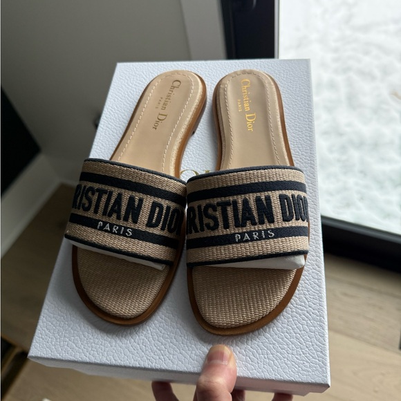 Dior Tan and Black Women's Sandals - Picture 2 of 4